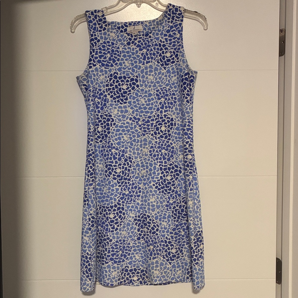 Jude Connally Blue and White Patterned Dress